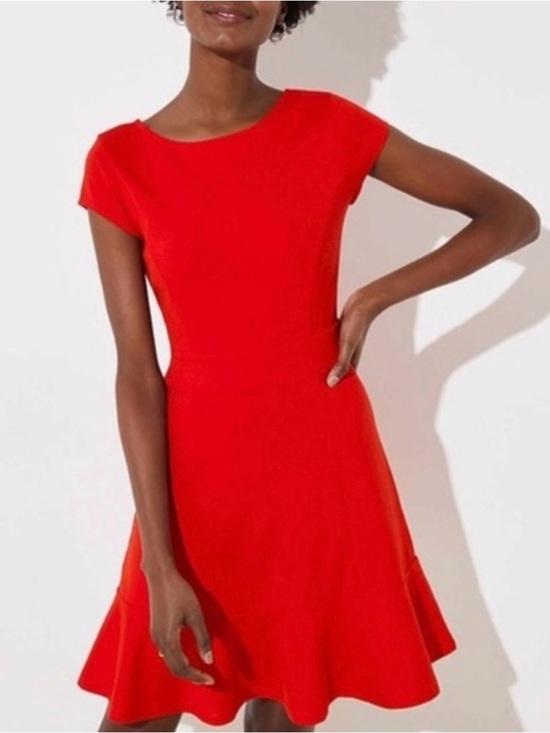 LOFT Dresses & Skirts - LOFT Ponte Flounce Flair Dress